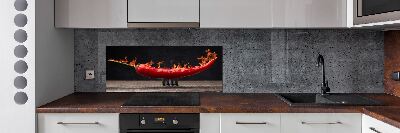 Pannello retrocucina con motivo peperoncino