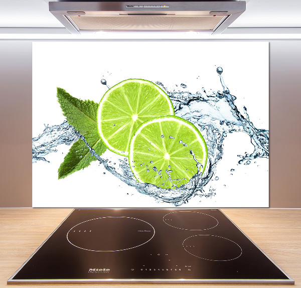 Pannello paraschizzi cucina con motivo lime