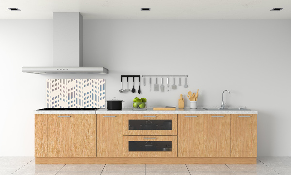 Rivestimento parete cucina con motivo geometrico