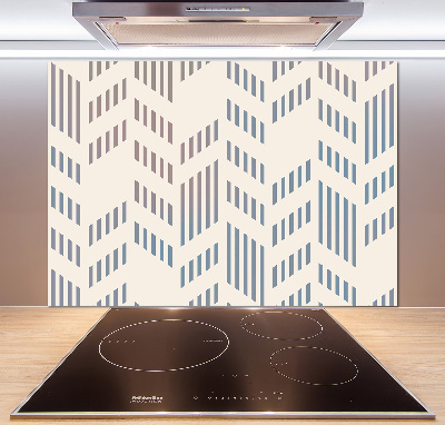 Rivestimento parete cucina con motivo geometrico