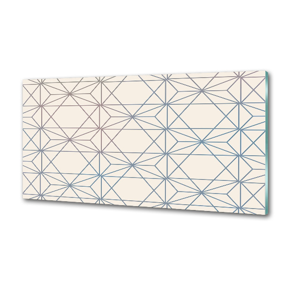 Pannello retrocucina con motivo geometrico come sfondo