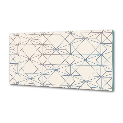 Pannello retrocucina con motivo geometrico come sfondo