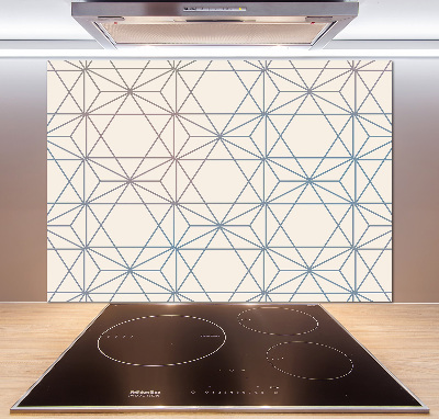 Pannello retrocucina con motivo geometrico come sfondo