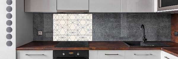 Pannello retrocucina con motivo geometrico come sfondo