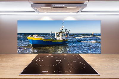 Rivestimento parete cucina con motivo marino