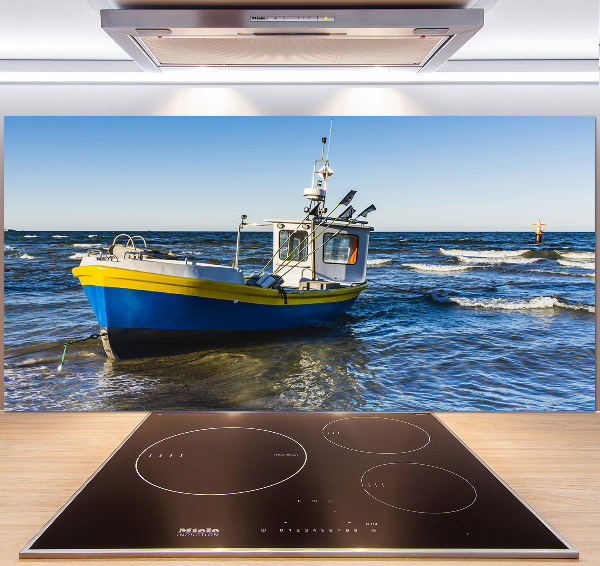 Rivestimento parete cucina con motivo marino