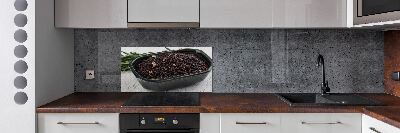 Rivestimento parete cucina con motivo a riso selvatico