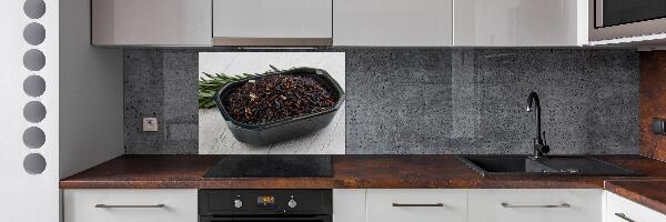 Rivestimento parete cucina con motivo a riso selvatico