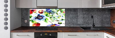 Pannello paraschizzi cucina con motivo di fiori primaverili