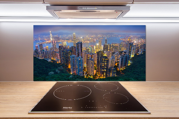 Rivestimento parete cucina con decorazione 