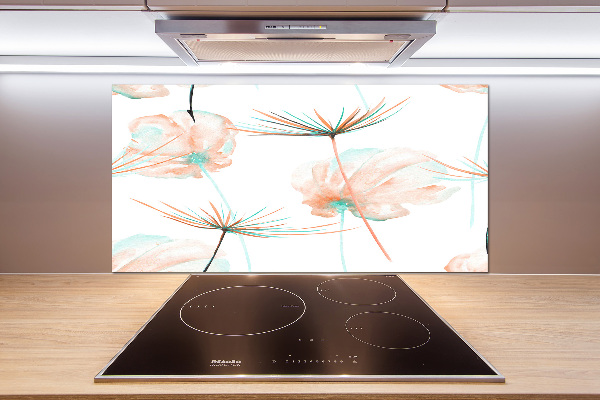 Rivestimento parete cucina con motivo a dente di leone