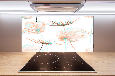 Rivestimento parete cucina con motivo a dente di leone