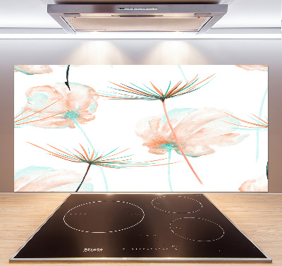 Rivestimento parete cucina con motivo a dente di leone