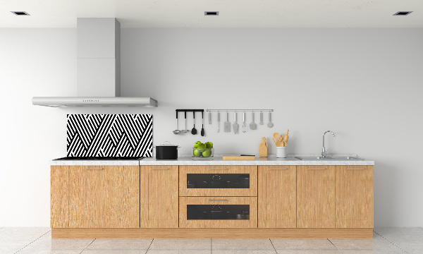 Rivestimento parete cucina con motivo geometrico