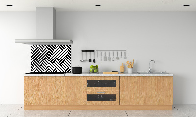 Rivestimento parete cucina con motivo geometrico