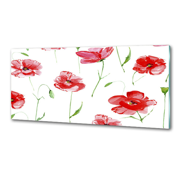 Pannello retrocucina con motivo di papaveri