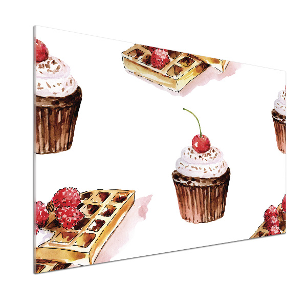 Pannello retrocucina con motivo Dessert