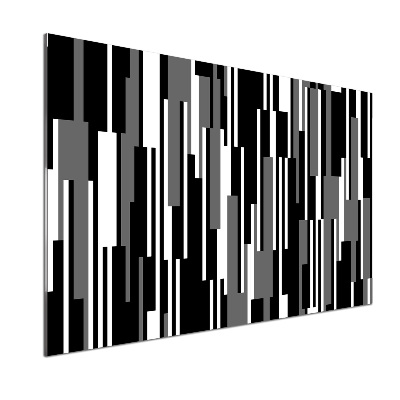 Pannello retrocucina con motivo a linee bianche e nere