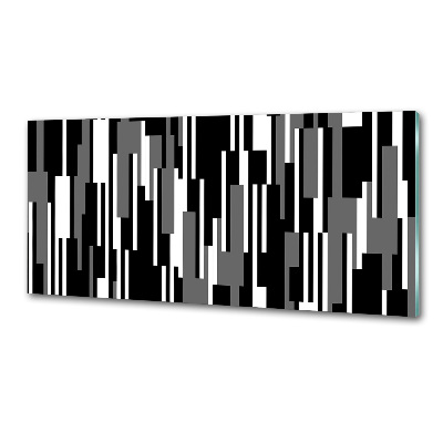 Pannello retrocucina con motivo a linee bianche e nere