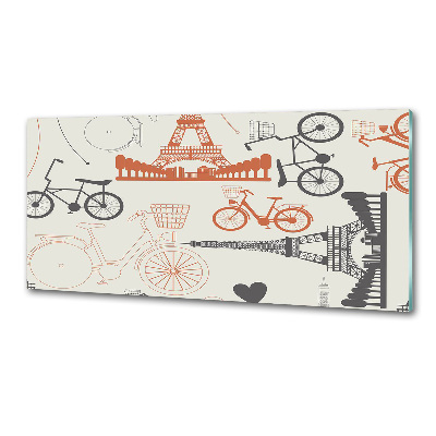 Pannello paraschizzi cucina con decorazione a tema Simboli della Francia