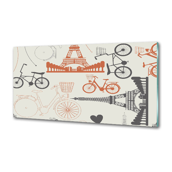 Pannello paraschizzi cucina con decorazione a tema Simboli della Francia