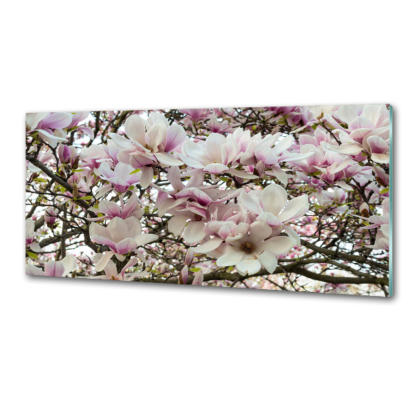 Rivestimento parete cucina con motivo fiori di magnolia