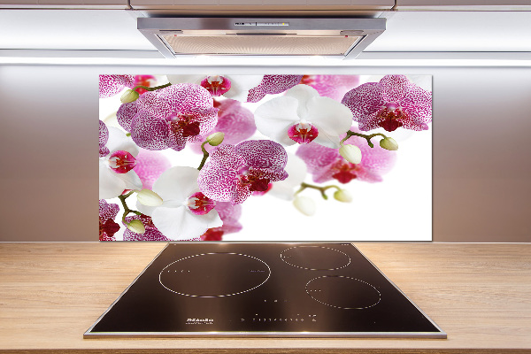 Pannello paraschizzi cucina con motivo orchidea