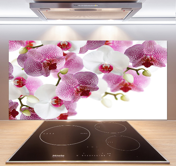 Pannello paraschizzi cucina con motivo orchidea