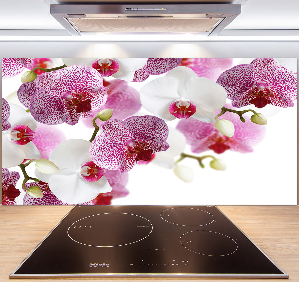 Pannello paraschizzi cucina con motivo orchidea