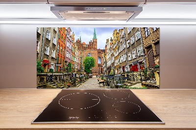 Rivestimento parete cucina con motivo ispirato a Danzica, Polonia