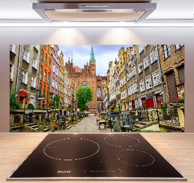 Rivestimento parete cucina con motivo ispirato a Danzica, Polonia