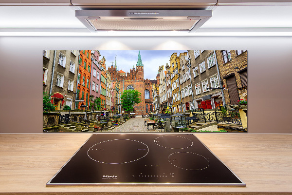 Rivestimento parete cucina con motivo ispirato a Danzica, Polonia