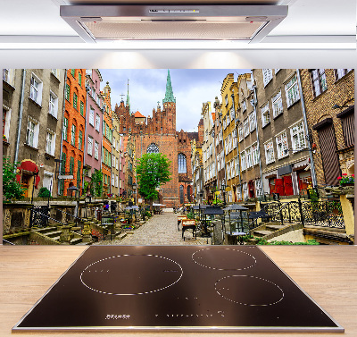 Rivestimento parete cucina con motivo ispirato a Danzica, Polonia