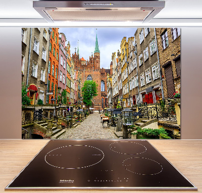 Rivestimento parete cucina con motivo ispirato a Danzica, Polonia