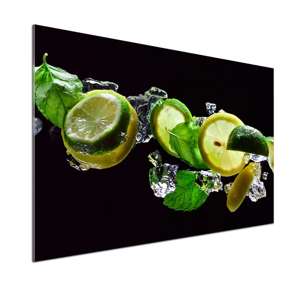 Pannello paraschizzi cucina con motivo lime e limone