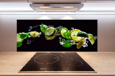 Pannello paraschizzi cucina con motivo lime e limone