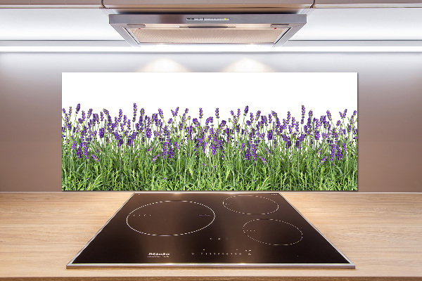 Pannello retrocucina con motivo di fiori di lavanda