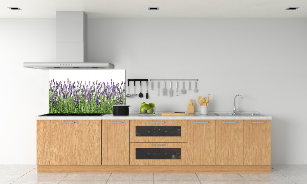 Pannello retrocucina con motivo di fiori di lavanda