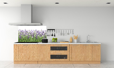Pannello retrocucina con motivo di fiori di lavanda