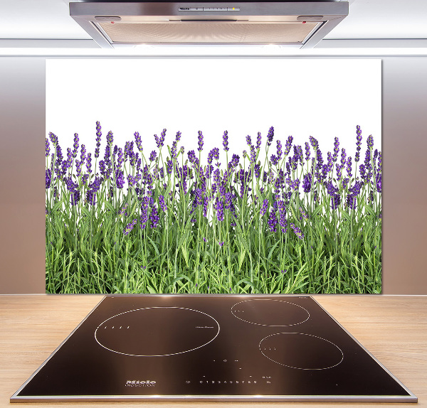 Pannello retrocucina con motivo di fiori di lavanda