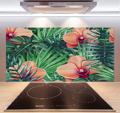 Pannello paraschizzi cucina con motivo orchidea