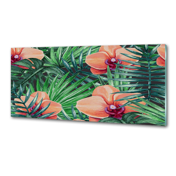 Pannello paraschizzi cucina con motivo orchidea