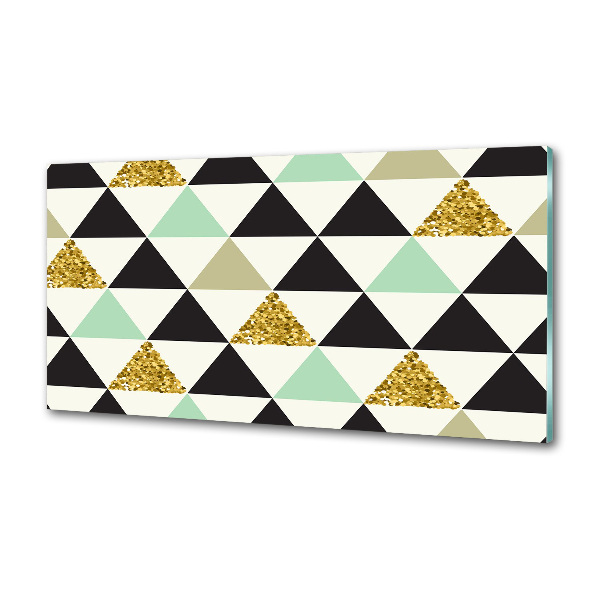 Rivestimento parete cucina con motivo a triangoli colorati