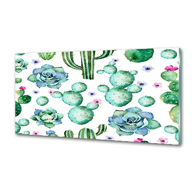 Pannello paraschizzi cucina con motivo cactus