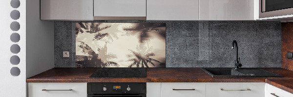 Rivestimento parete cucina con motivo a palme