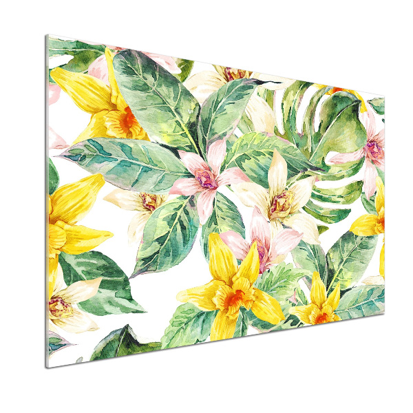 Rivestimento parete cucina con motivo Orchidea