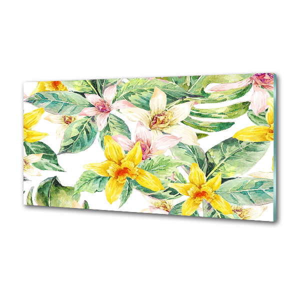 Rivestimento parete cucina con motivo Orchidea