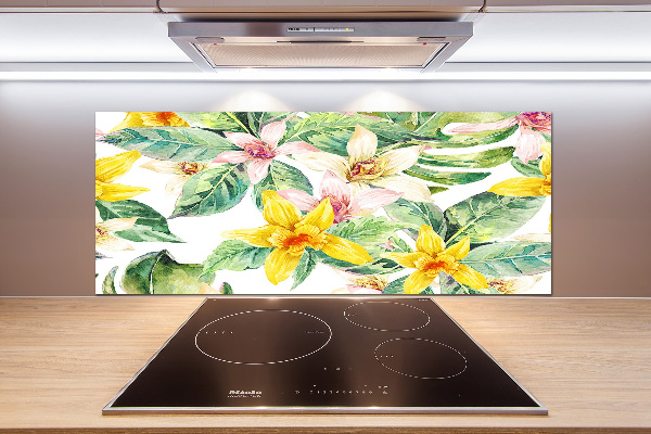 Rivestimento parete cucina con motivo Orchidea