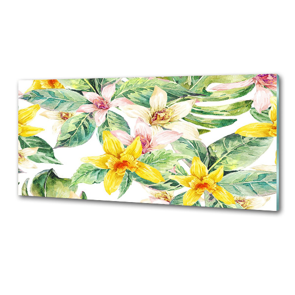 Rivestimento parete cucina con motivo Orchidea