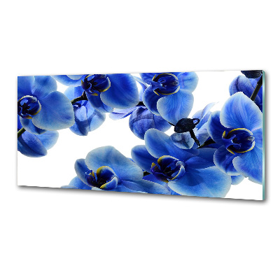 Pannello retrocucina con motivo orchidea blu